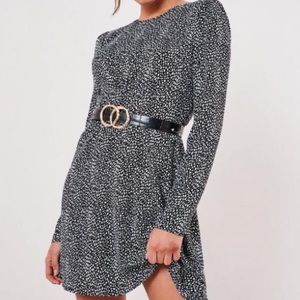Dress, black dalmatien print